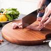 maxcook Круглая разделочная доска из черного дерева