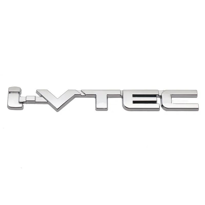 zfjhn2 3D Chrome Metal Car Letters Rear Trunk Badge Emblem IVTEC Logo I VTEC Sticker For Honda City Civic Accord Jazz CRV Accessories