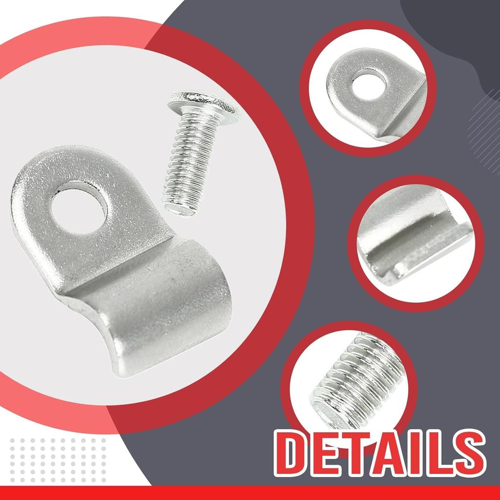3/16" Stainless Steel Brake Line Clamps with Screw Street Rod Dune 48 pcs