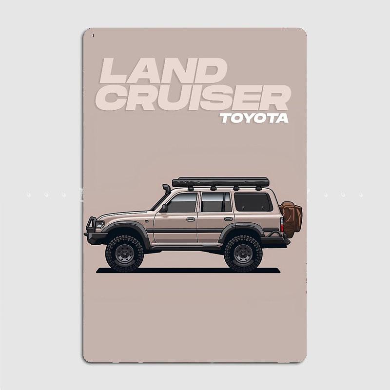 Классика Автомобиль Land Cruiser 80 Ретро Постер Металлическая Табличка Гараж Клуб Декор Стен Внутренней Комнаты Пользовательская Жесть Домашний Декор