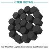 ACROPIX Гайки для колес автомобиля 15 мм Гайки ступицы с колпачками Защитные колпачки от пыли Черные 20 шт.