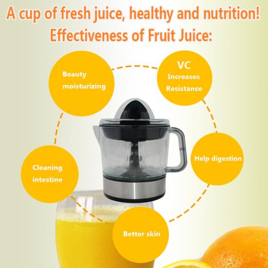 Electric Citrus Juicer Food Grade BPA-Free 18000Rpm High Speed Easy To Clean Transparent Automatic Orange Fruit Juicer Machine