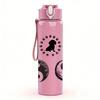 1PC Paw Yin Yang Symbol Graphic,750ml Color Plastic Sports Water Bottle,Leakproof Flip Straw Lid,Suitable for Sports Office Home Use