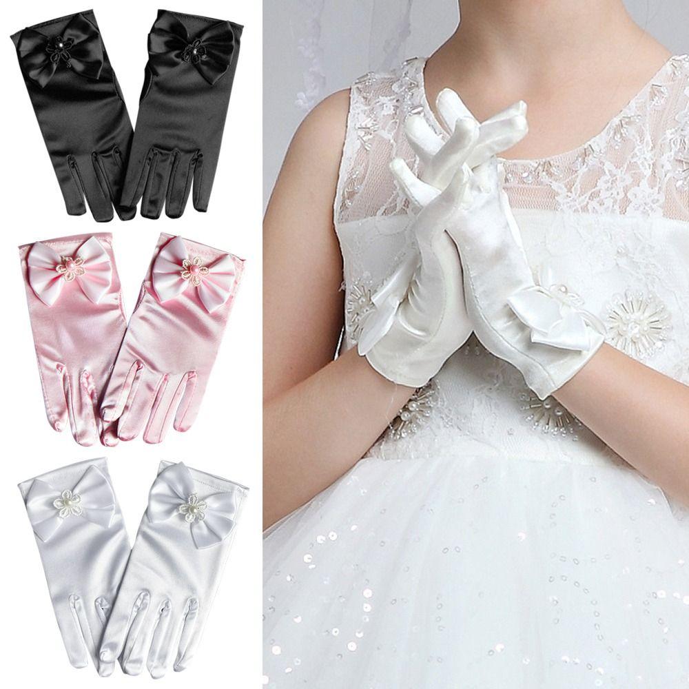 Skirt Accessories Full Finger Mittens Stage Gloves Wedding Flower Girl's Gloves Princess Gloves