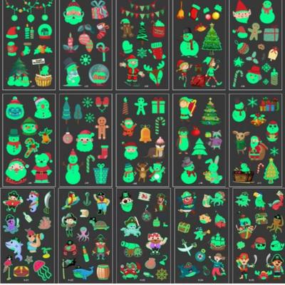 Светящаяся татуировка модная наклейка хна татуировка лицо роспись, 16. Русалочка D тип светящийся 5 типов