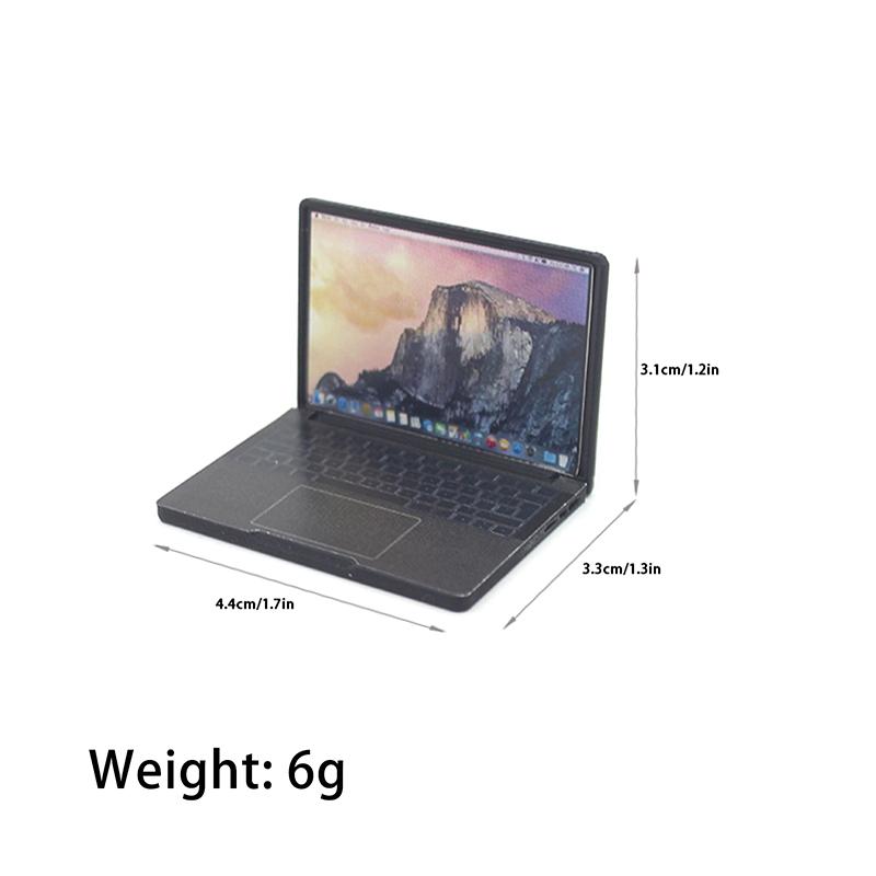 Милая симуляция 1:12 Мини Ноутбук Компьютер Кукольный Домик Миниатюрный Сплав Ремесла Украшение Кукольного Домика Для Кукольного Дома DIY Аксессуары