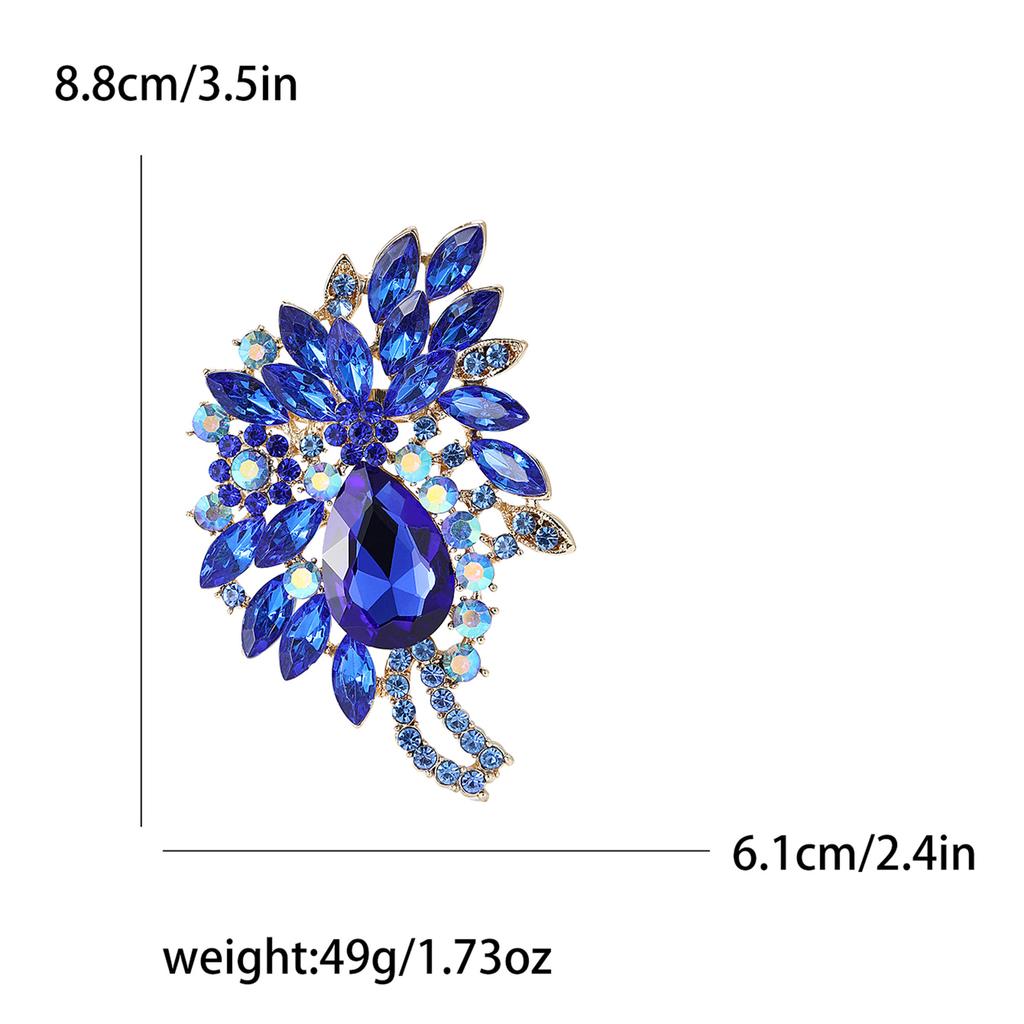 Африканский сплав горный хрусталь большая стеклянная брошь высокого класса изысканный женский шаль костюм пальто корсаж ювелирные изделия