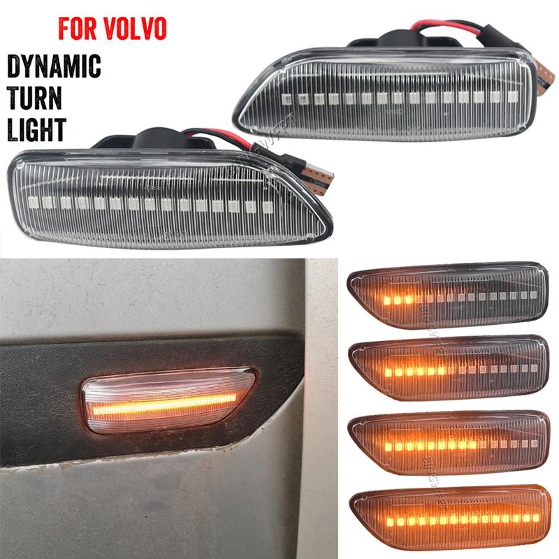2 шт. Для Volvo S60 V70 XC90 S80 XC70 1998-2007 OEM № 30722641 34432641 Динамический светодиодный боковой габаритный огонь, поворотник