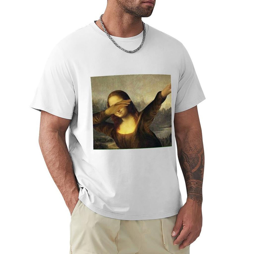 Meme Mona Lisa Dab TShirt funny t shirts cotton TShirt