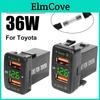 Voltmeter 1224v Dual Usb Qc Car Socket Charger Quick Charge For Mobile Phone Fast Charge Led Car Accessories Power Adapter For Toyota