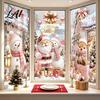 Home Holiday Decoration Christmas Window Clings Cute Snowman Santa Penguin Reindeer Stickers for Removable Festive Wall Art Glass Reusable