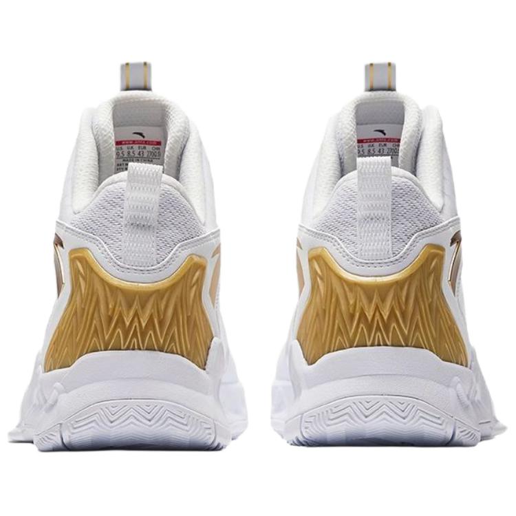 Anta KT 2 Ретро Стабильная Поддержка Прочные Нескользящие Полувысокие Баскетбольные Кроссовки Мужские кроссовки Белый Платиновый 112521621U-1