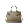 Michael Kors Solid Logo Pendant Square Commuter Casual Leather Shoulder Crossbody Tote Bag Medium Women bags Army-Green 35S0GU9S2L-ARMY