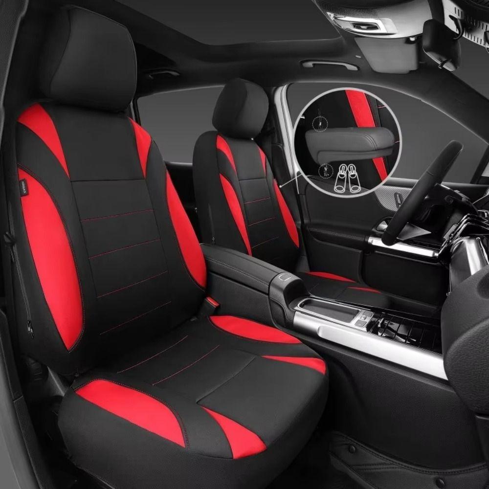 Racing Style Seat Cushion PU Leather Front Seat Cover Automotive Interior Auto Seat Covers SUV