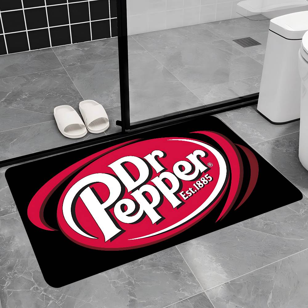 D-Dr Pepper Bathroom Mat Anti-slip Absorb Water Long Strip Cushion Bedroon Mat Welcome Doormat