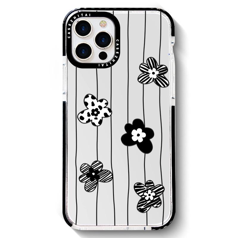 Чехол Zhitai для iPhone 16 Pro — черный круглый корпус с блестками Apple, совместим с iPhone 11, 14 Pro, 15 — браслет в японском и корейском стиле.