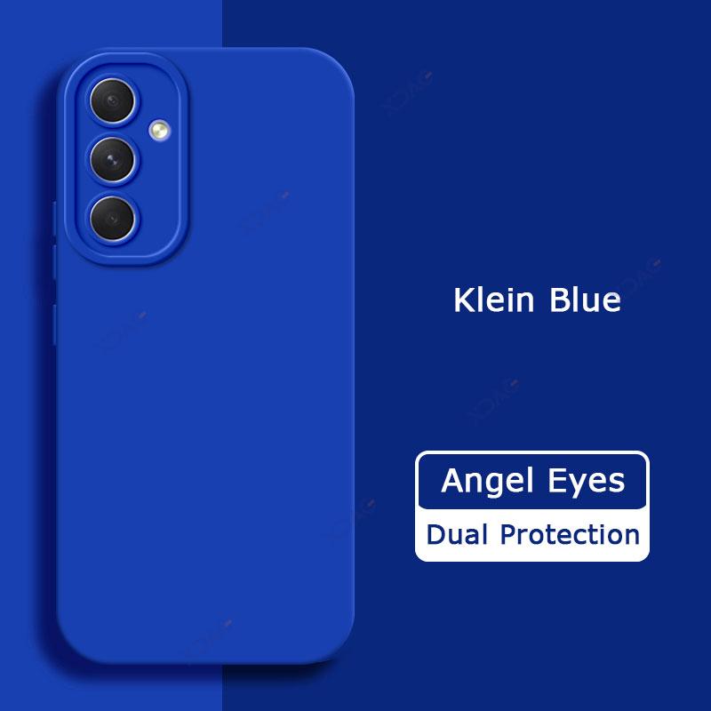 Роскошные квадратные жидкие силиконовые чехлы Angel Eyes для Samsung Galaxy A55 5G 360 защитный мягкий чехол для мобильного телефона SamsungA55 Coque