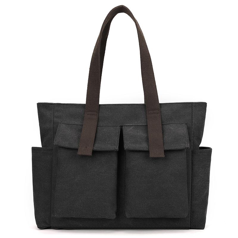 Винтажная холщовая сумка-мессенджер для женщин - водонепроницаемая сумка с несколькими карманами, прочная сумка через плечо для путешествий на свежем воздухе и ежедневных поездок на работу