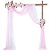 1pc/2pcs 70*550cm Elastic Chiffon Arch  Drapery For Wedding Decoration Stage Background Cloth Gauze