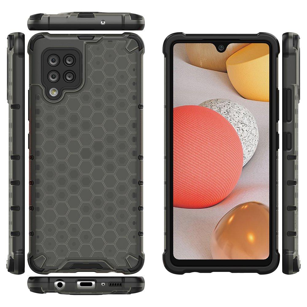 Samsung Galaxy A42 5G Rugged Honeycomb Case with Gel Frame - Black