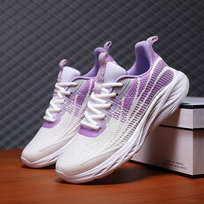 Женские кроссовки для бега на открытом воздухе, на толстой подошве, дышащие, удобные, мягкие, на шнуровке, спортивные, женские, противоскользящие, сетчатые, повседневные