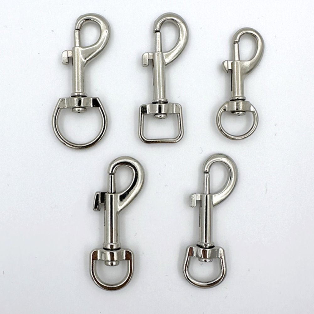 5pcs Leather Strap Belt Keychain Traction Buckles Trigger Clips Luggage Hardware Accessories