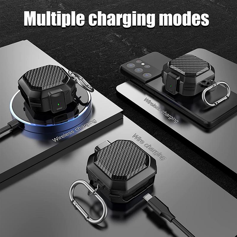 Чехол с замком переключателя из углеродного волокна для Samsung Galaxy Buds 2, противоударный полный чехол для наушников Samsung Buds Live/Pro/2 Pro