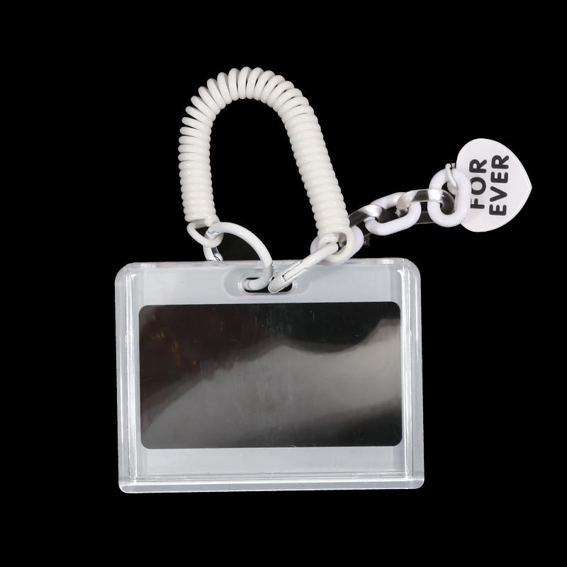 Dialog Box Transparent Card Cover Student Cartoon Slider Card Pack Game Card ID Campus Access Card Card Set Pendant Anti-lost Card Holder