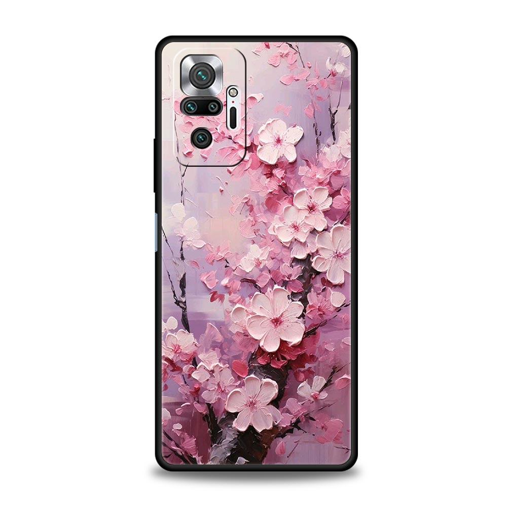 Чехол для телефона с изображением вишневого дерева для Xiaomi Redmi Note 13 12 5G 9S 9 8 10 11 Pro 4G 9T 13C 12C 10C 9C 9A 7 Pro, мягкий силиконовый чехол