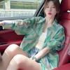 Women's Green Thin Sunscreen Shirt Loose and Casual Coat for Women In Summer