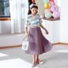 Summer 2025 Kids' Japanese Style Pleated Midi Skirt