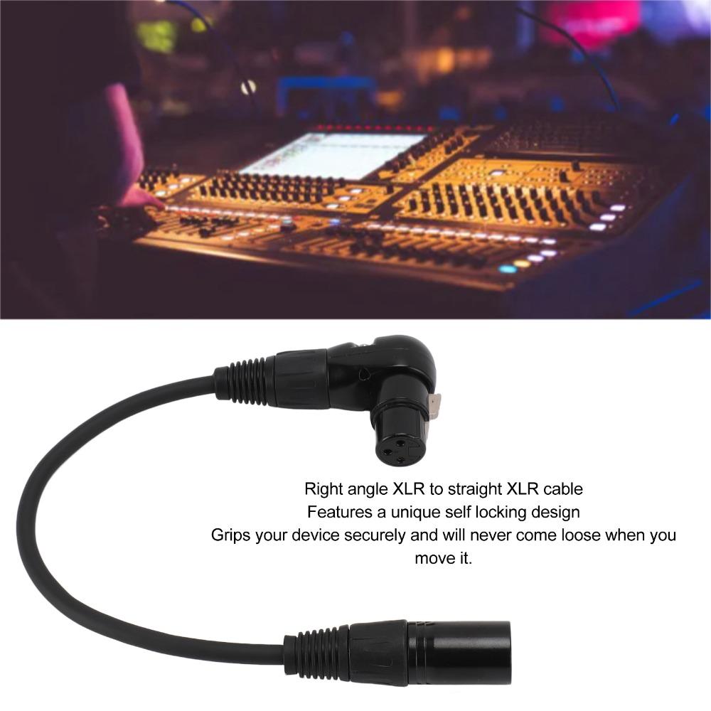 Прямой XLR Male XLR Микрофонный удлинительный кабель 90-градусный XLR Female 3-контактный разъем XLR Female на Male Адаптер