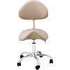 Mannheim Cream saddle cosmetic chair with adjustable backrest