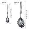Shell Shape Stainless Steel Spoons French Table Serving Spoons Durable Dessert Spoons  Hotel