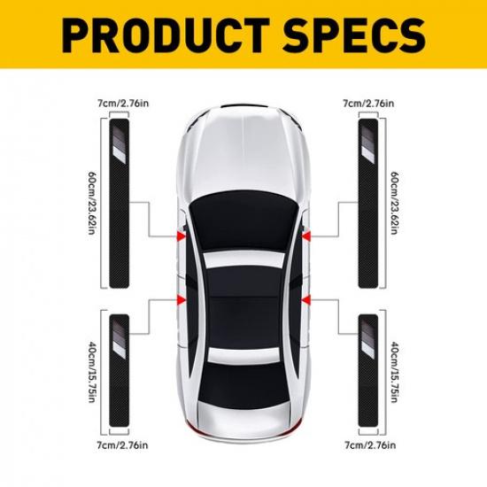 4PCS For Toyota Tundra Car Door Sill Decal Cover Sticker Anti-Scratch Protector