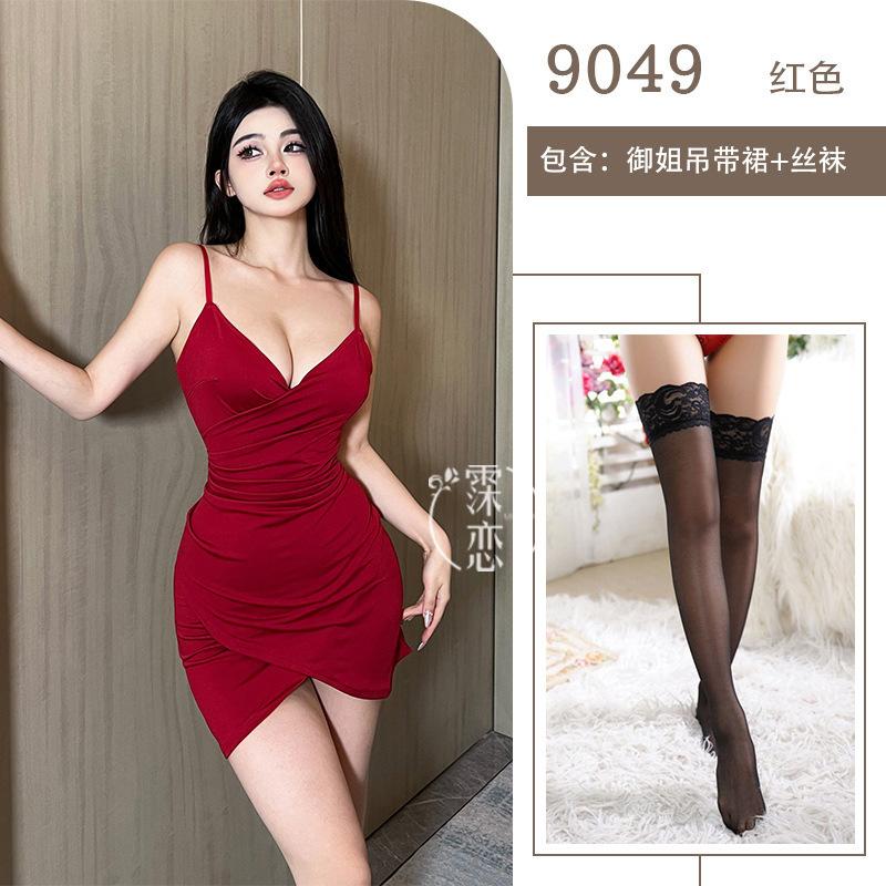 Сексуальное нижнее белье чистое желание униформа ночной клуб облегающее обертывание бедер свободное от глубокого V постельная страсть