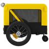 Bike Trailer for Dogs Yellow and Black Oxford Fabric & Iron