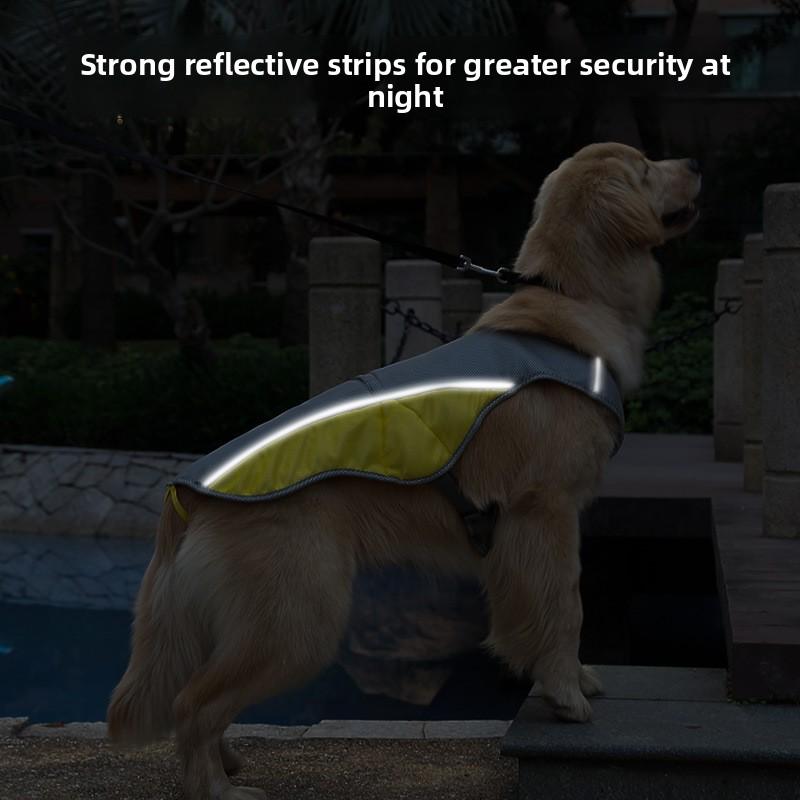 Summer Dog Cooling Vest Breathable Heatstroke Prevention Pet Cool Clothes Lightweight Comfort Pet Outfit for Small Medium Large Dogs Outdoor Walking