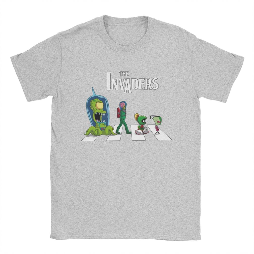 Мужская футболка The Invaders Crosswalk Invader Zim Модные хлопковые футболки с коротким рукавом, футболки с круглым вырезом, топы больших размеров