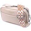 Textured Women's Bag Made of Genuine Leather Vintage 22660 White
