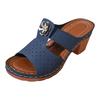 Женские Сандалии на Толстом Каблуке с Закрытым Носком, Дышащие, Ажурный Дизайн, Сандалии-Шлепанцы со Стразами для Женщин, Очень G Сандалии для Женщин