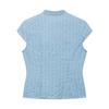 European and American style, wholesale women's clothing, fashionable striped double-breasted top + mini striped shorts