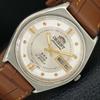 ЯПОНСКИЕ ВИНТАЖНЫЕ ЧАСЫ ORIENT CRYSTAL 46941 АВТОМАТИЧЕСКИЕ МУЖСКИЕ СЕРЕБРИСТЫЙ ЦИФЕРБЛАТ a706914-1