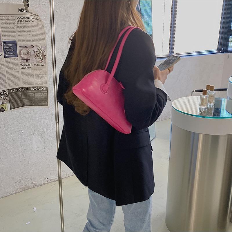 Сумка-багет в стиле ретро с масляным воском и длинной ручкой, сумка через плечо под мышкой