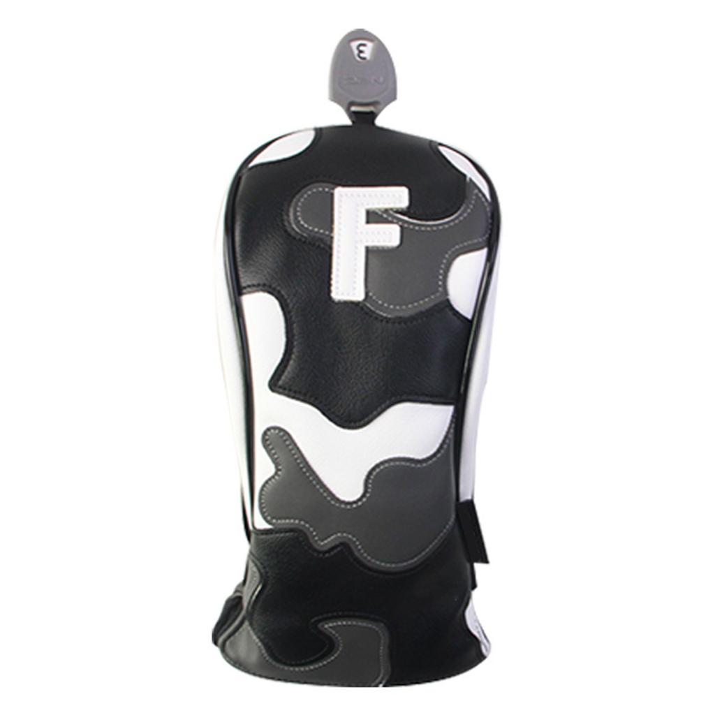 Practical Golf Club Headcover Soft Plush Lining Dustproof PU Leather Texture Suitable for Square Heel Shaft Putters