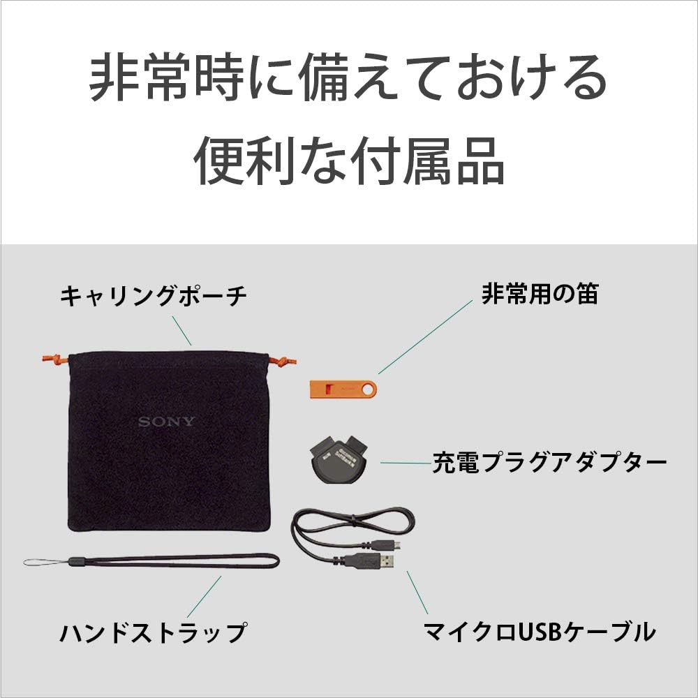 Sony Portable Radio ICF-B99: FM/AM/Wide FM compatible, hand-crank charging/solar charging compatible, Silver ICF-B99 S