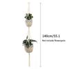 Macrame Hanging Baskets Woven Cotton Handmade Flower Basket Wall Plant Hanger Pot Indoor Bonsai Balcony Knotted Lifting Rope