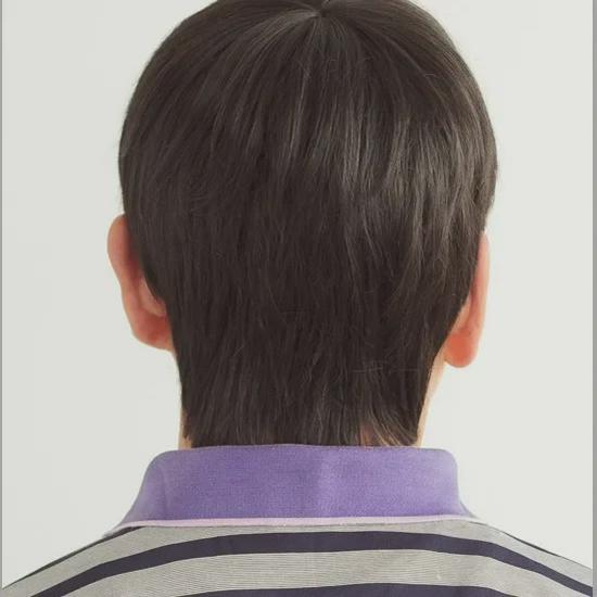 Мужской парик с короткими прямыми волосами и боковой челкой — натуральный и пушистый для пап среднего и пожилого возраста