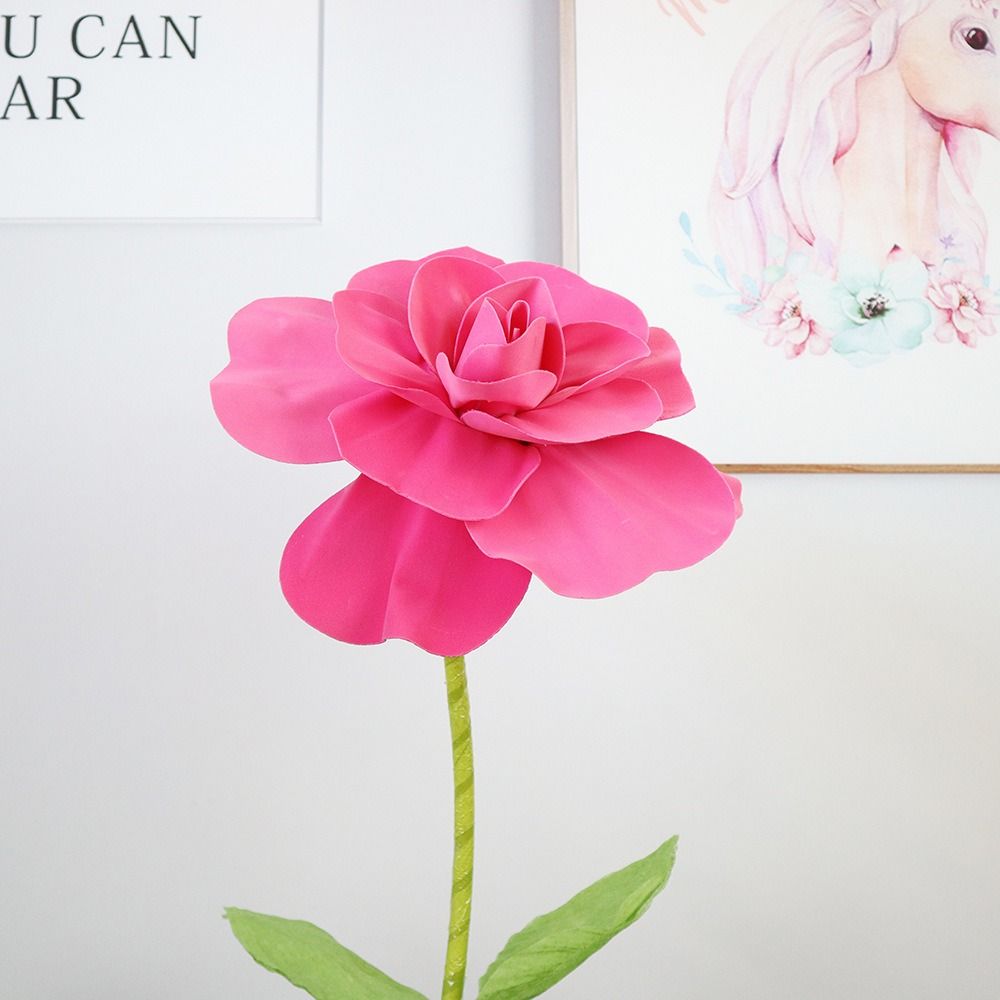 50 см крупномасштабный цветок розы из полиэтилена, гигантские цветы ручной работы, новый искусственный цветок розы