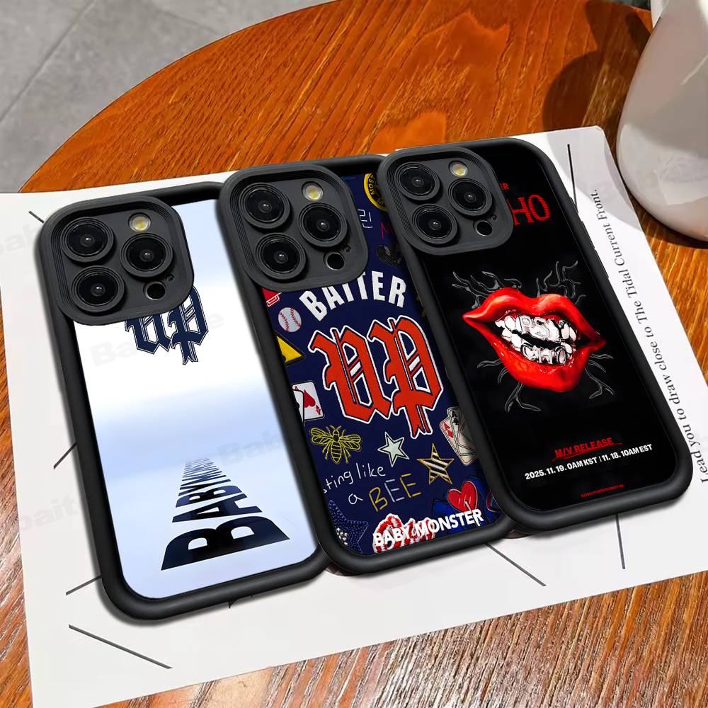 B-Baby M-Monster K-Kpop Phone Case iPhone 16 Plus 15 11 14 12 13 17 Pro Max Shockproof Soft Cover